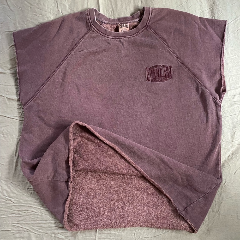 Vintage EVERLAST sweatshirt purple plum unisex large oversized athleisure